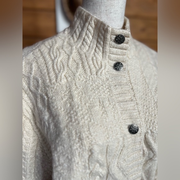 Ralph Lauren Ivory Cable Knit Cardigan - Picture 8 of 14